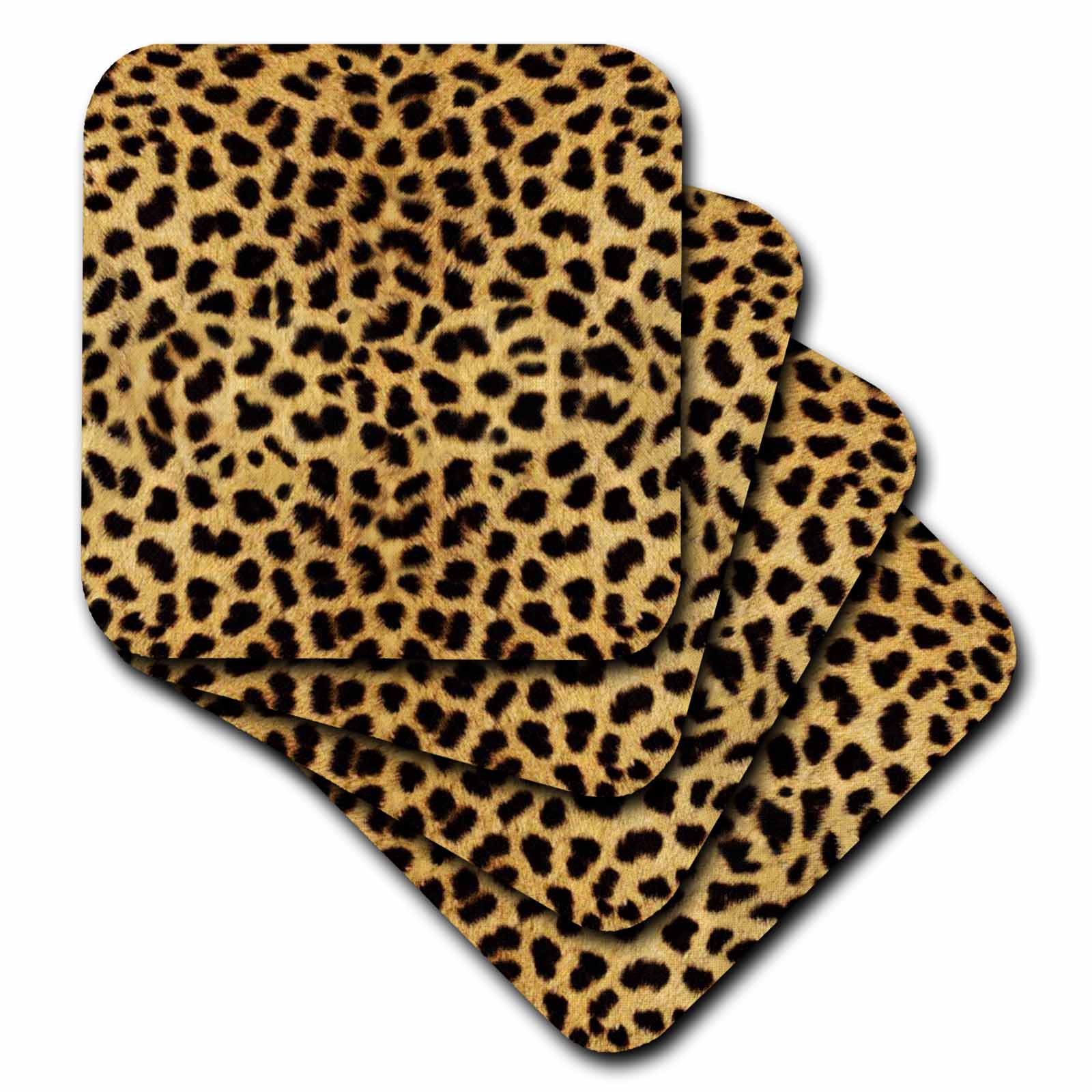3dRose Janna Salak Designs Prints and Patterns - Cheetah Animal Print - Coasters (CST_20340)