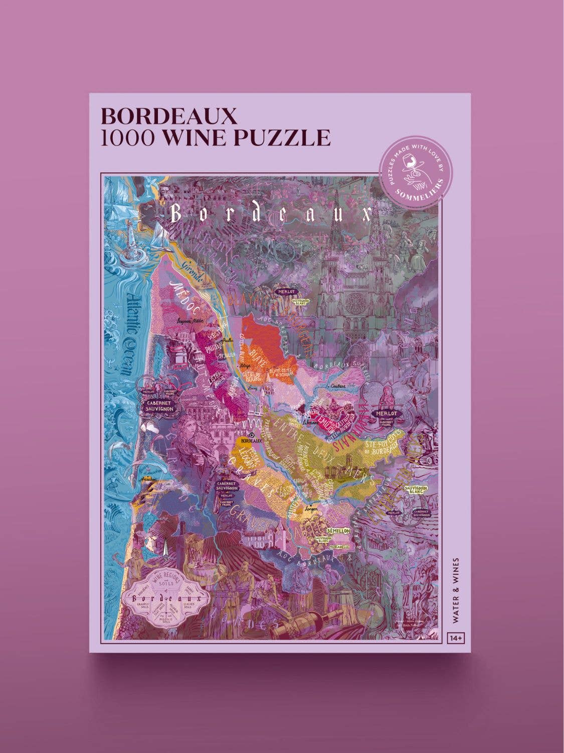 Bordeaux Wine 1000 Piece Jigsaw Puzzle | Water & Wines