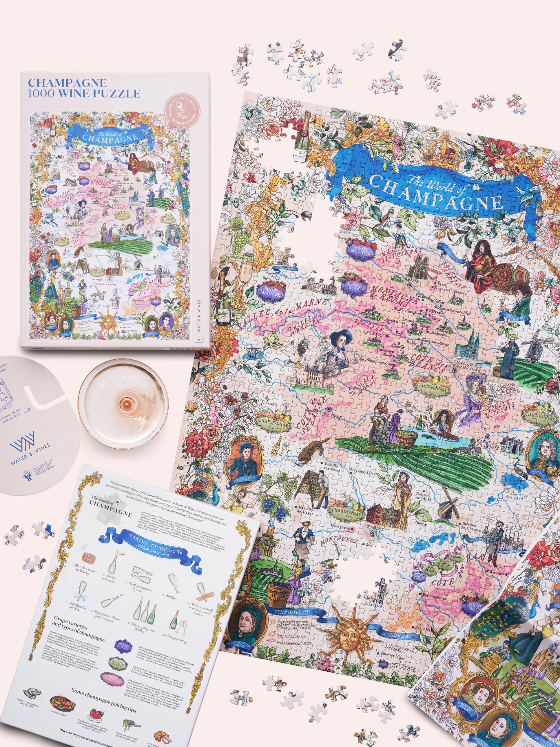 Champagne Wine 1000 Piece Jigsaw Puzzle | Water & Wines