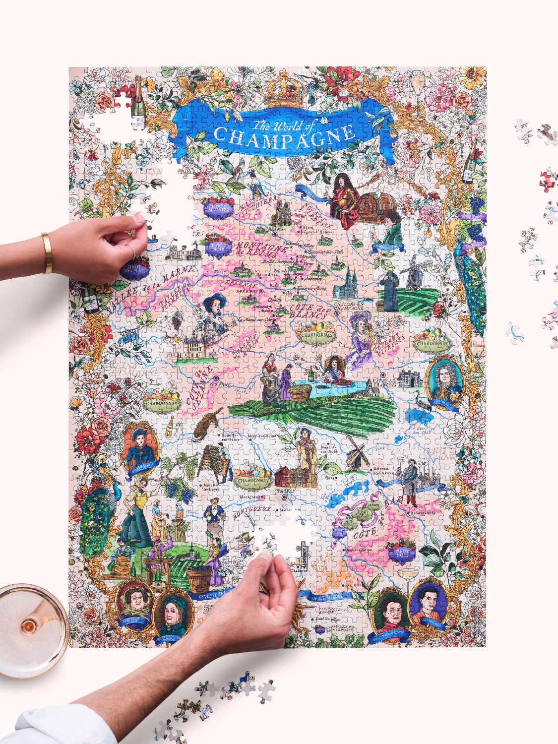 Champagne Wine 1000 Piece Jigsaw Puzzle | Water & Wines