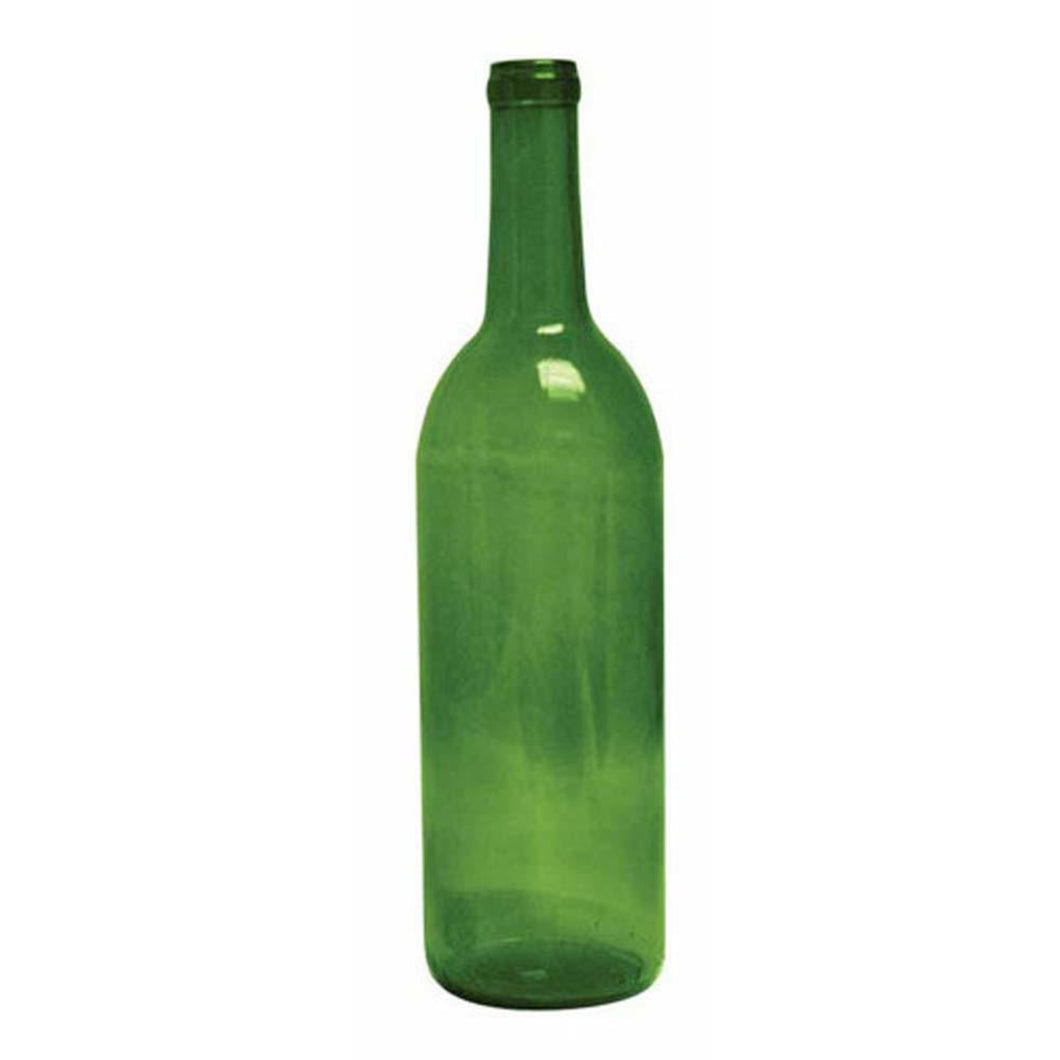 Green Wine Bottle, 750 mL Empty Bottle, 1 bottle - Wine Not Upcycle