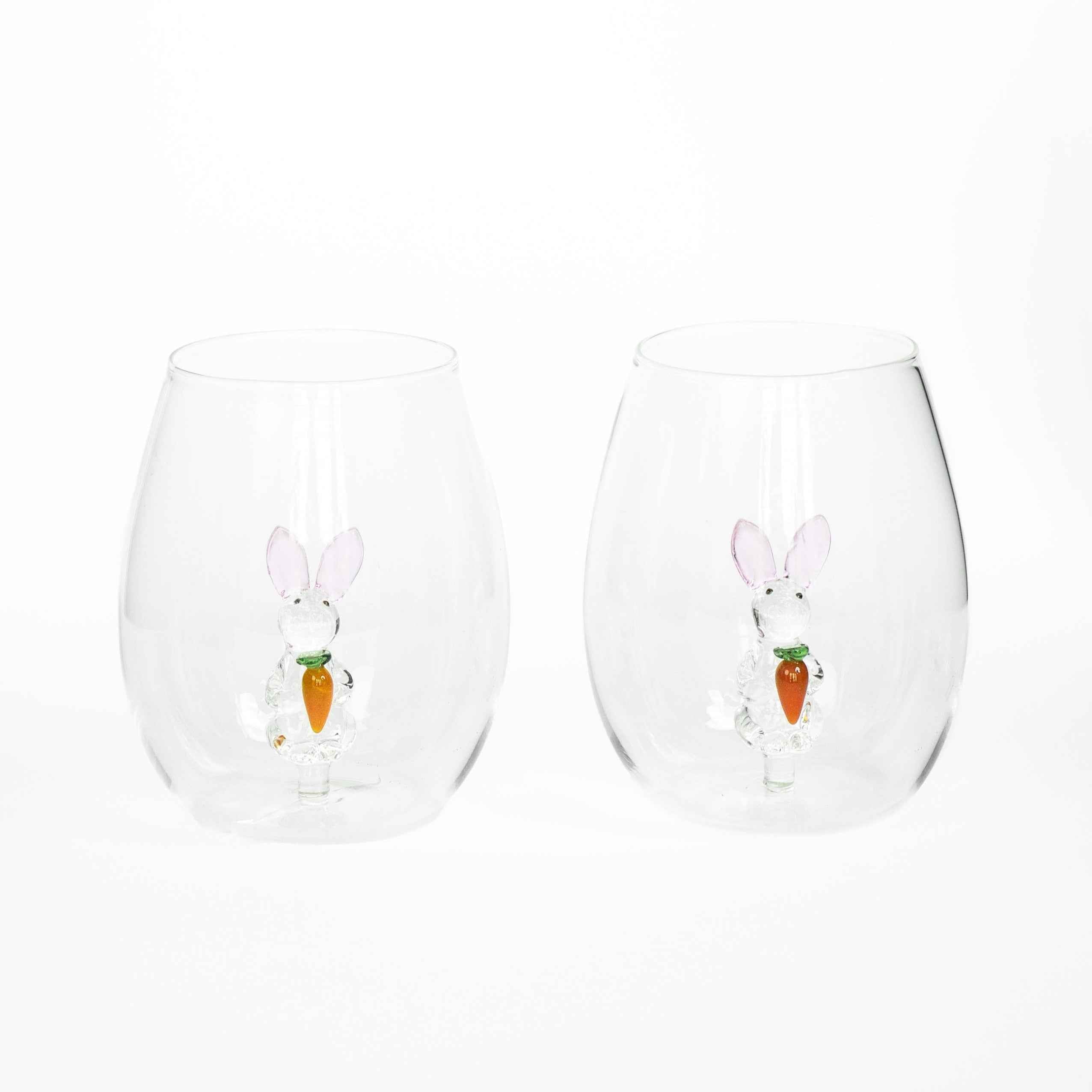 3D Easter Bunny Jar & Wine Glass Collection