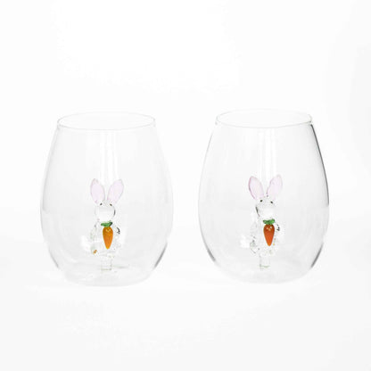 3D Easter Bunny Jar & Wine Glass Collection
