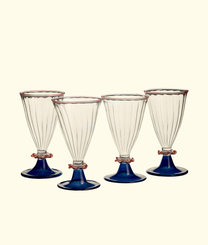 Palace Wine Glasses, Dark Blue