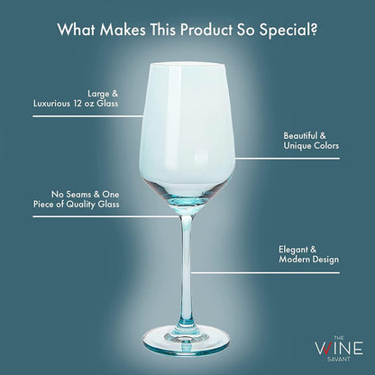 Make Your Own Set Wine Glass Single Colorful Magenta Colored Large 12 Oz Glass Unique Italian Style