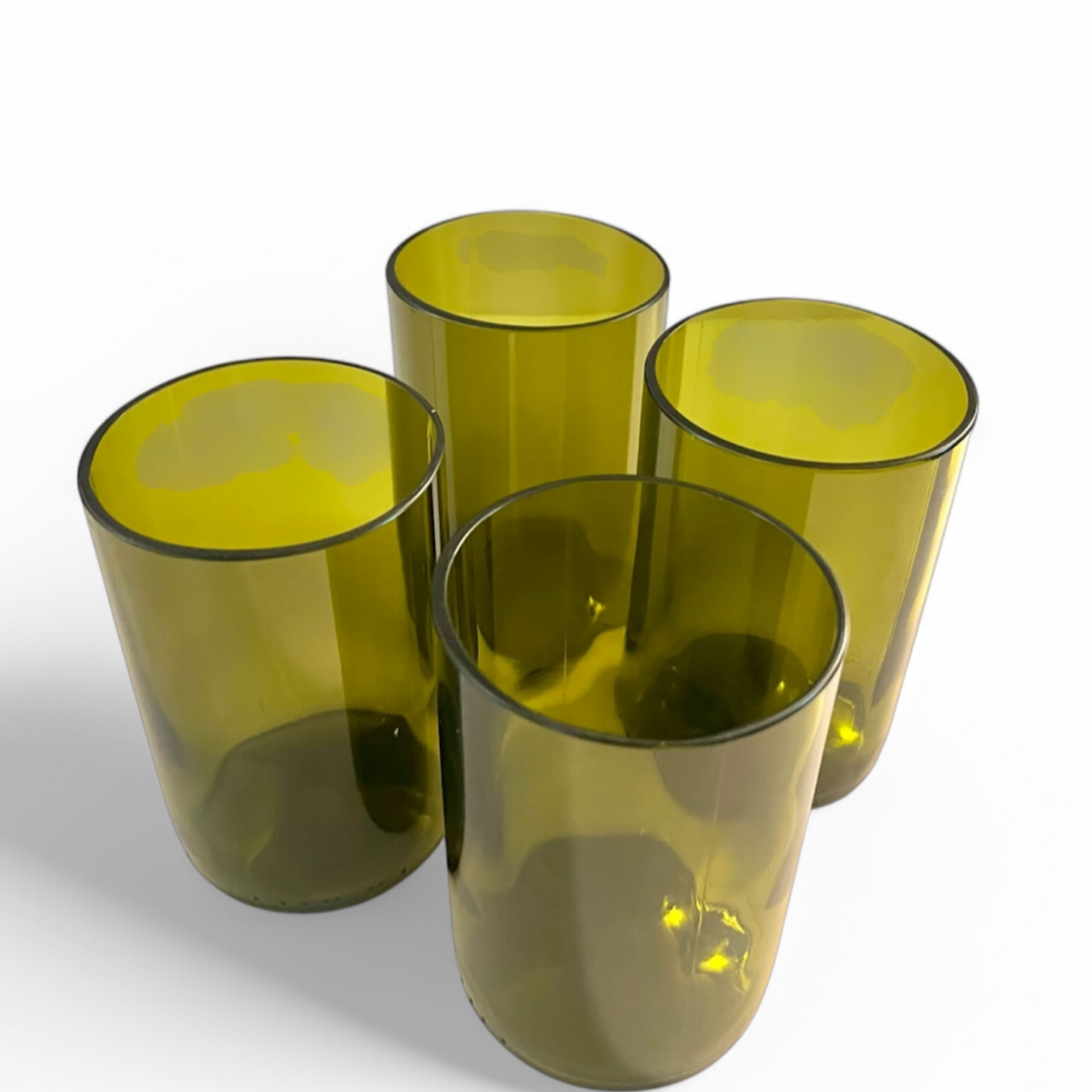 Recycled Wine Bottle Glasses, 12 oz. Tumbler, sustainable, eco-friendly, minimalist glassware