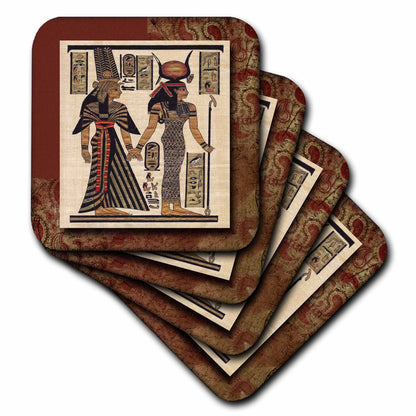 3dRose Susan Brown Designs General Themes - Ancient Egyptian Papyrus - Coasters (CST_99429)
