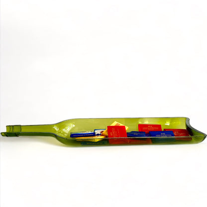 Wine Bottle Dish, Snack Holder, Serving Tray For Decoration - Wine Not Upcycle