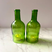 Load image into Gallery viewer, cut green wine bottle
