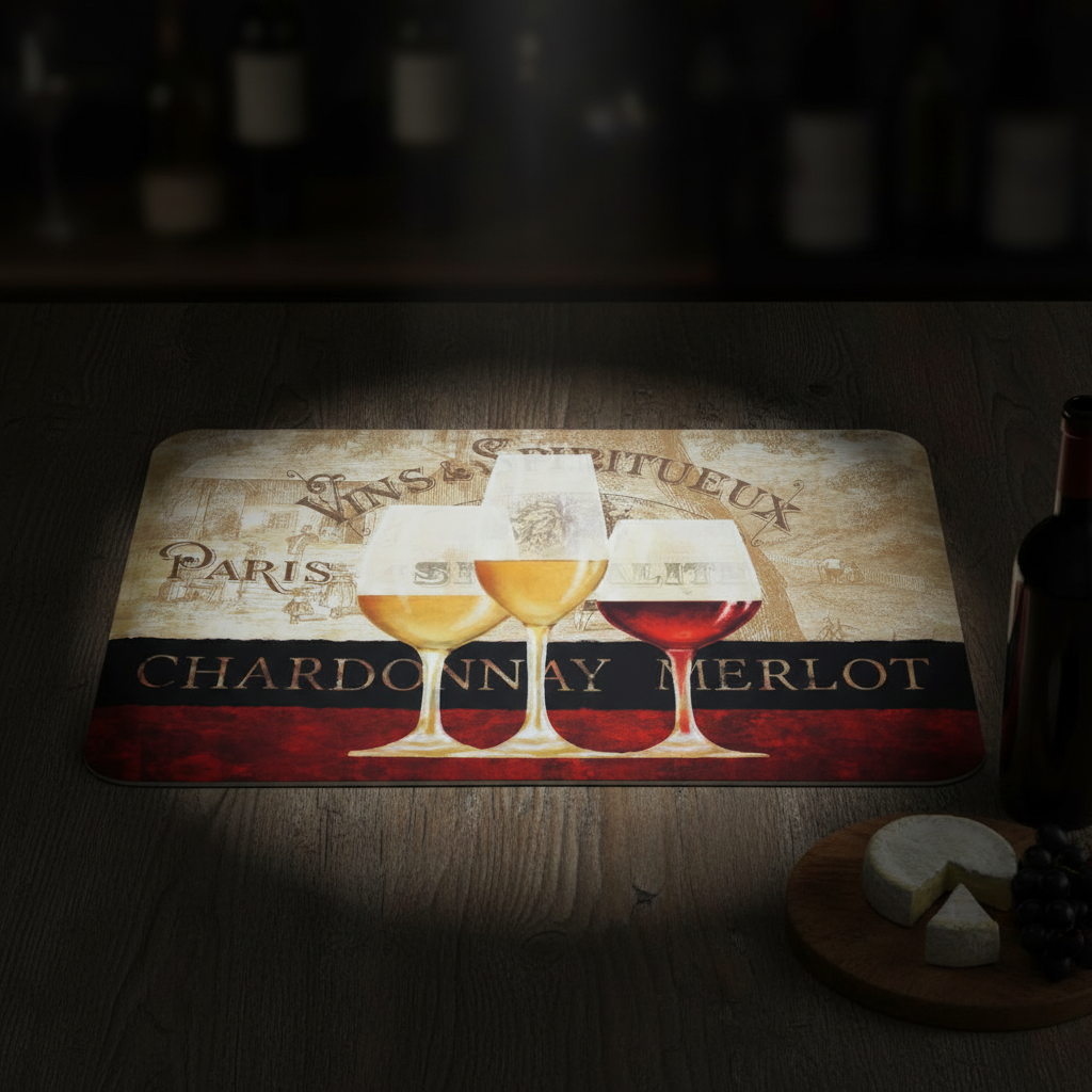 Paris Wine Antifatigue Kitchen Mats