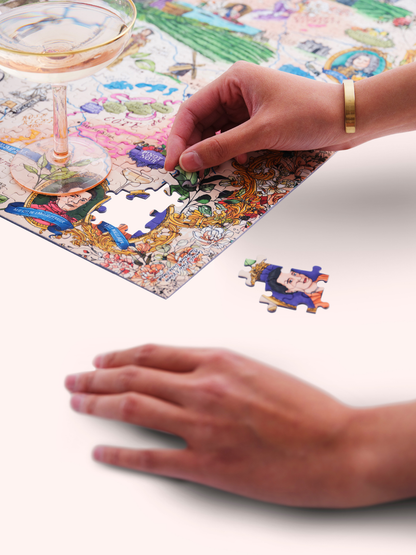 Champagne Wine 1000 Piece Jigsaw Puzzle | Water & Wines
