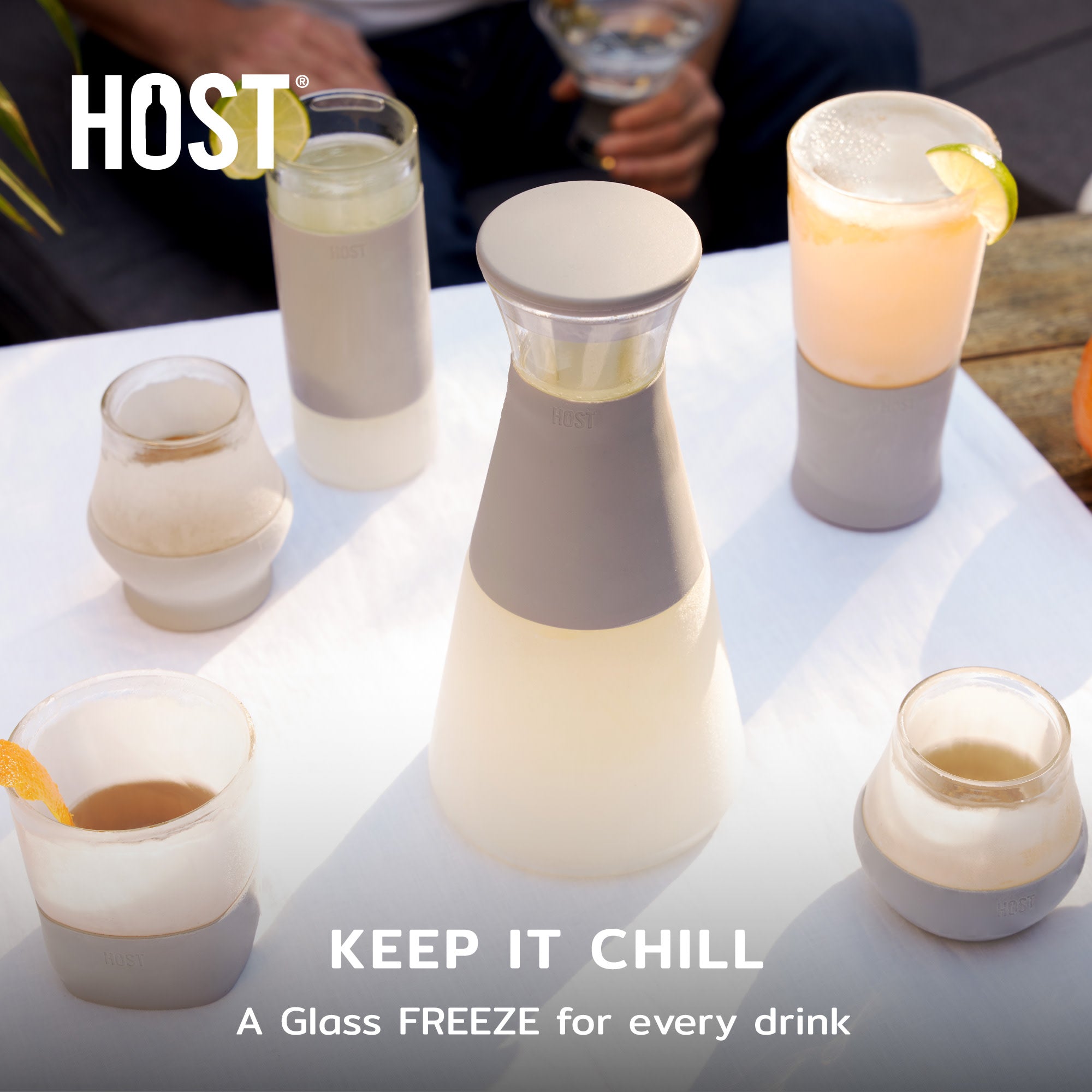 Glass Tasting FREEZE™ in Gray, Set of 2
