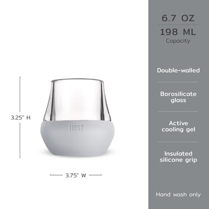 Glass Tasting FREEZE™ in Gray, Set of 2