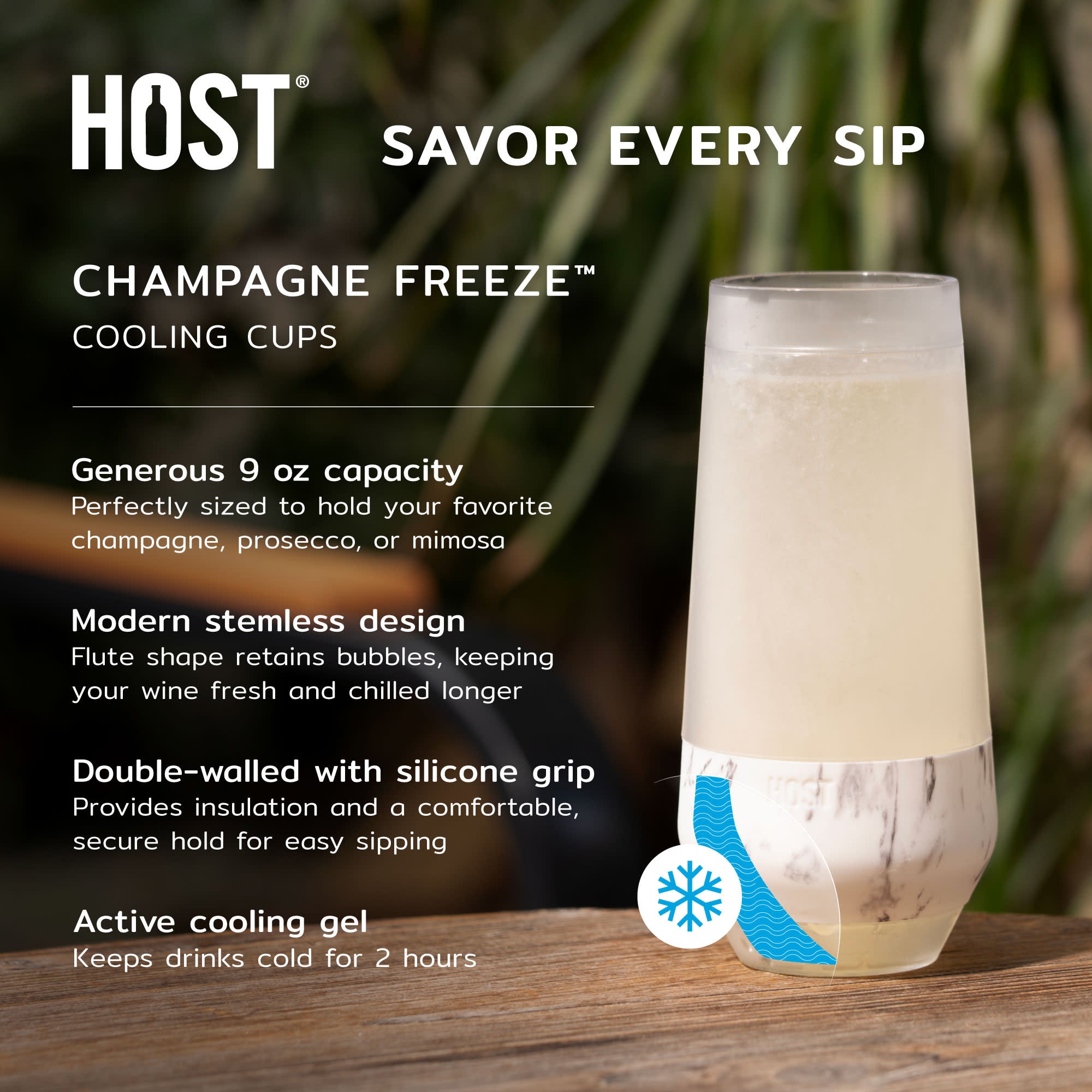 Champagne FREEZE™ in Marble, Set of 2
