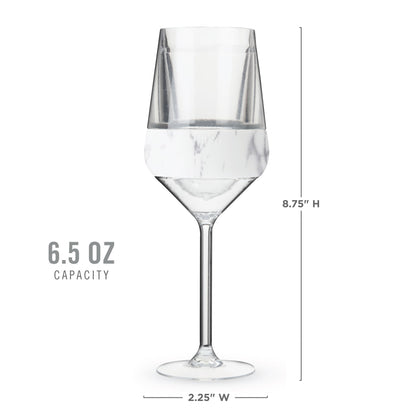 Stemmed Wine FREEZE™ in Marble, Set of 2
