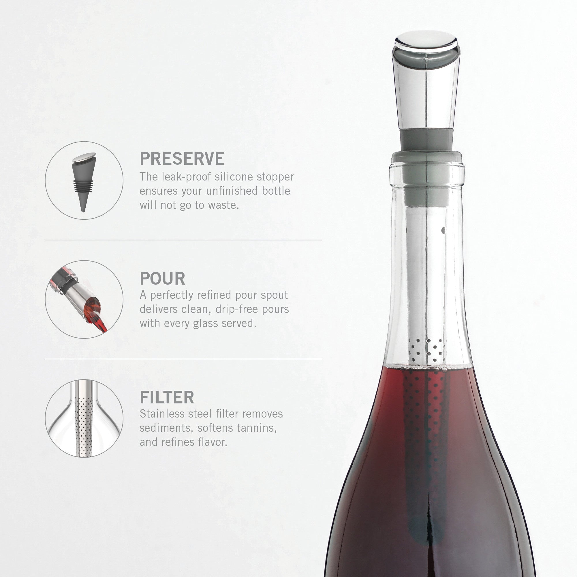 Filter Wine Pour Spout