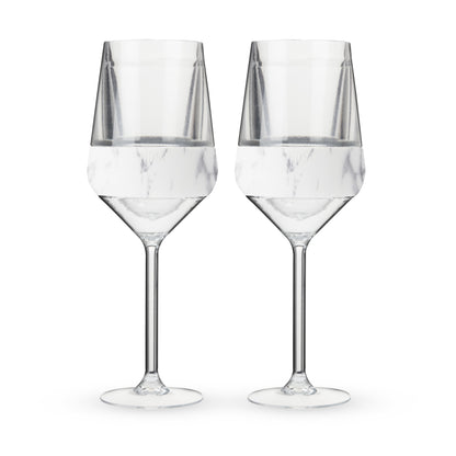 Stemmed Wine FREEZE™ in Marble, Set of 2