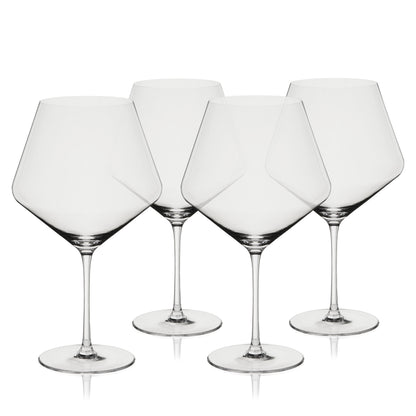 Liminal Burgundy Wine Glasses, Set of 4