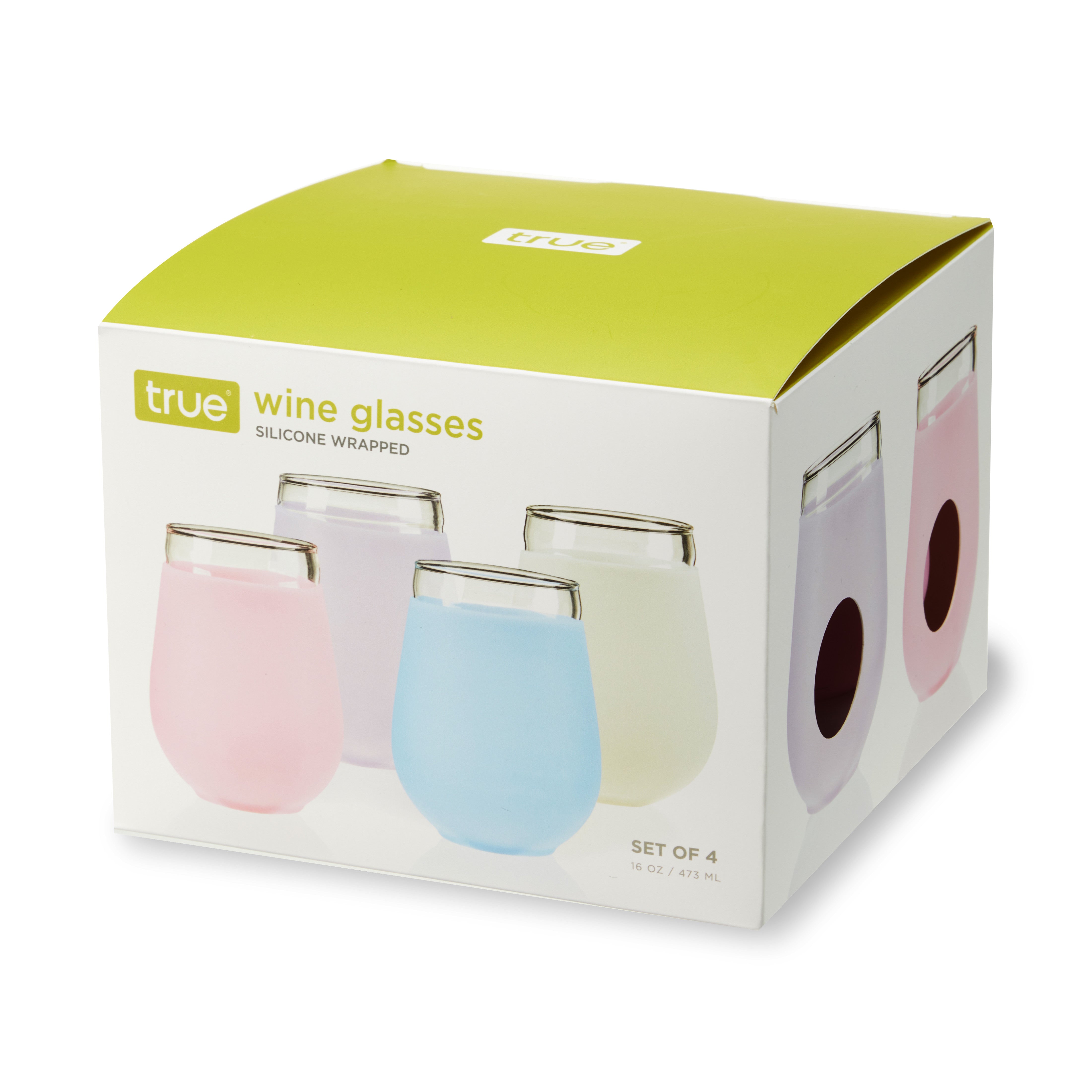 Flexi Wine Glasses, Set of 4 in Multicolor