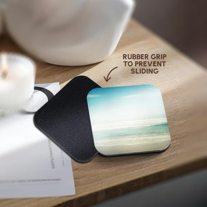 3dRose PS Beach - Gentle Ocean Waves beach theme art - Coasters (cst_164479)