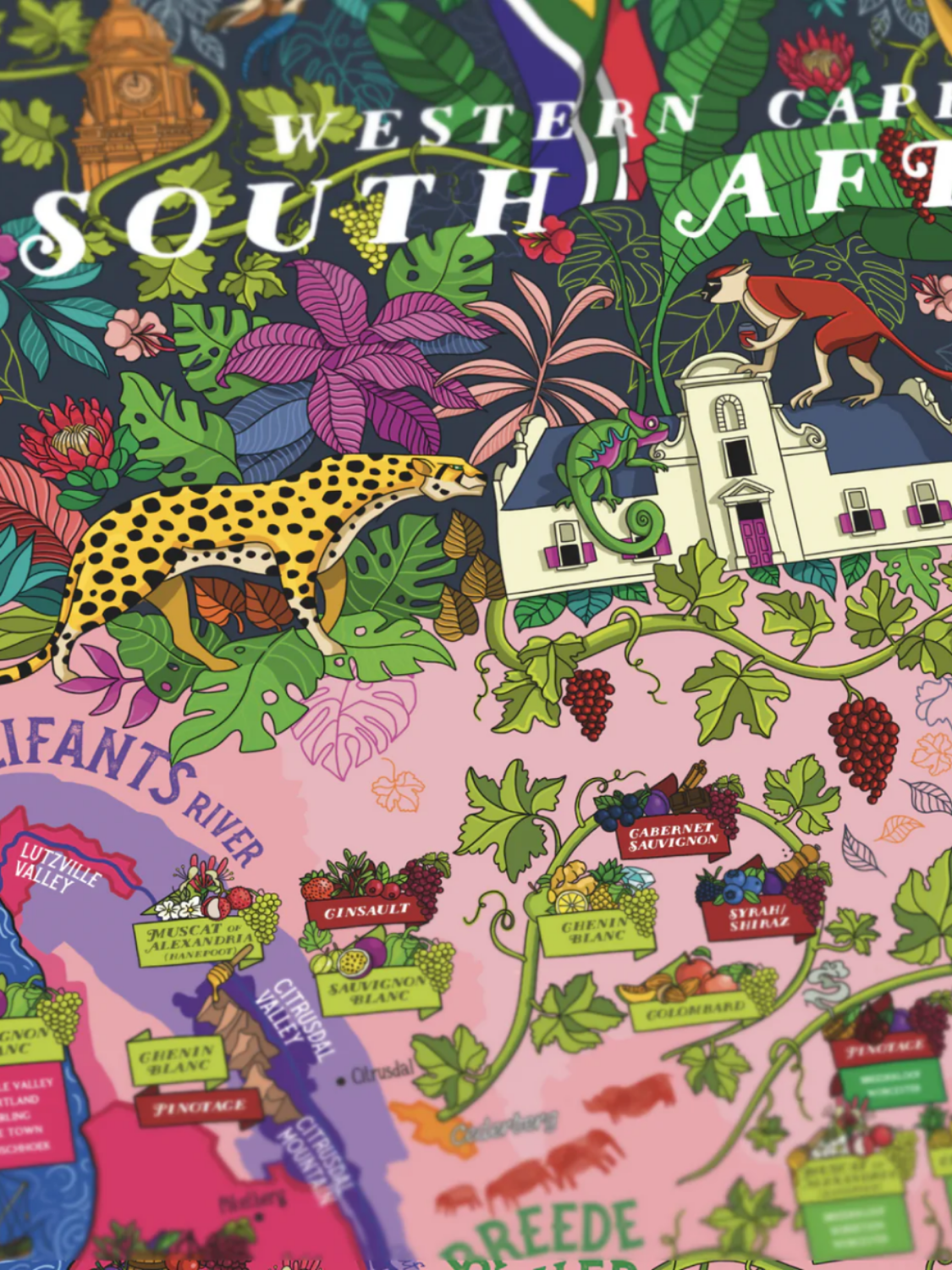 South Africa Wine 1000 Piece Jigsaw Puzzle | Water & Wines