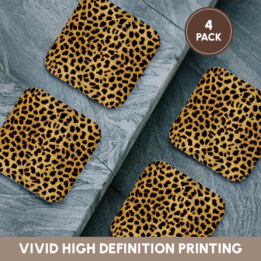 3dRose Janna Salak Designs Prints and Patterns - Cheetah Animal Print - Coasters (CST_20340)