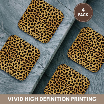 3dRose Janna Salak Designs Prints and Patterns - Cheetah Animal Print - Coasters (CST_20340)