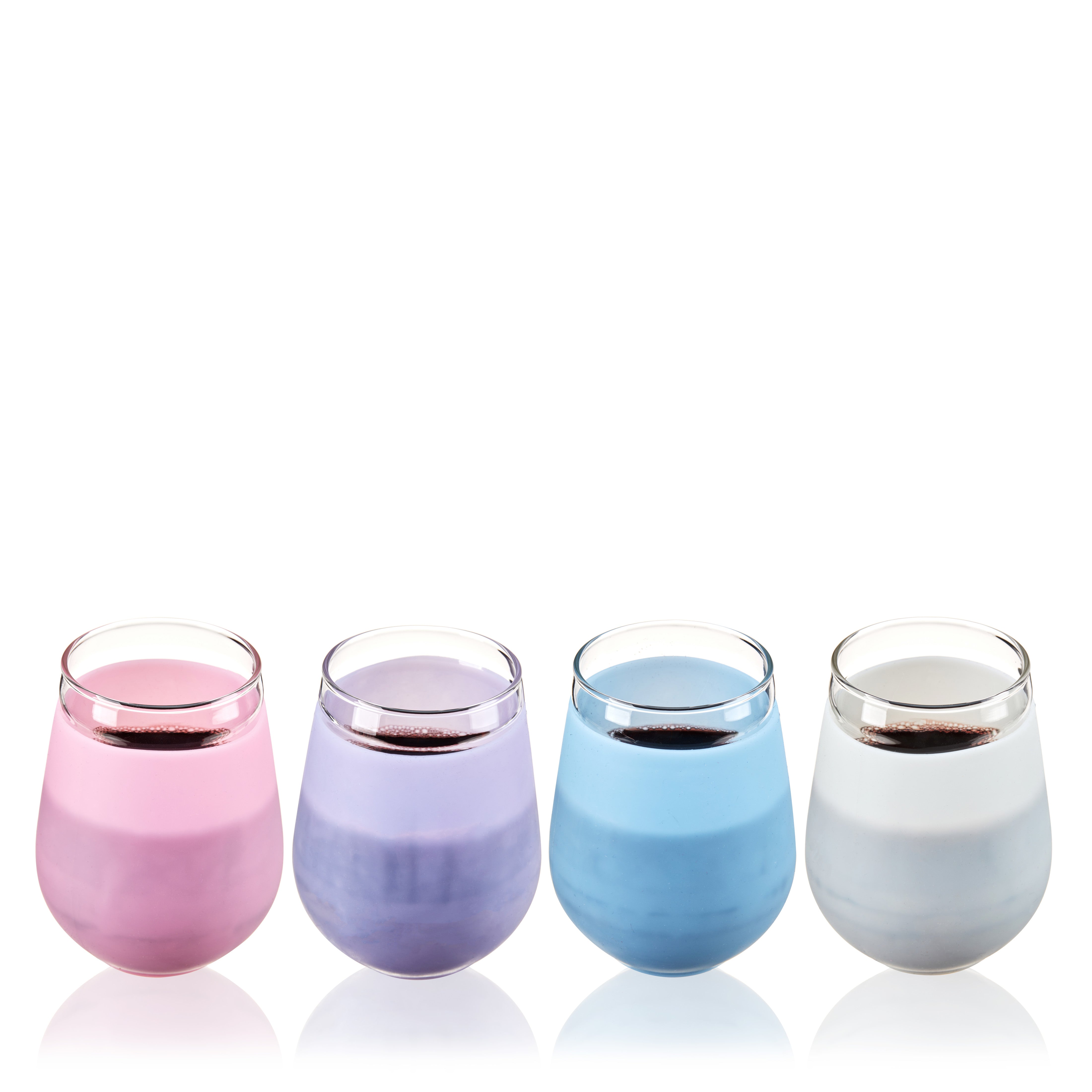 Flexi Wine Glasses, Set of 4 in Multicolor