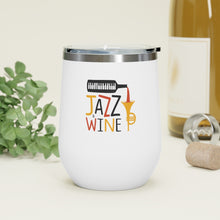 Load image into Gallery viewer, Jazz &amp; Wine 12oz Insulated Wine Tumbler Mug Printify   
