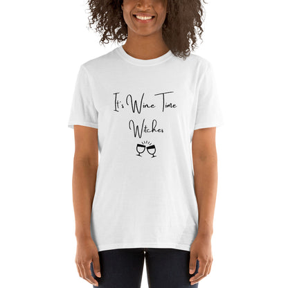 It's Wine Time Witches Short-Sleeve Unisex T-Shirt - Wine Not Upcycle